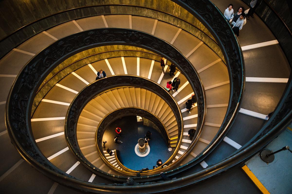 image shows: Image of Cream Virtuous Spiral Staircase Yifei Chen  From the page Wednesday Website Workshops 