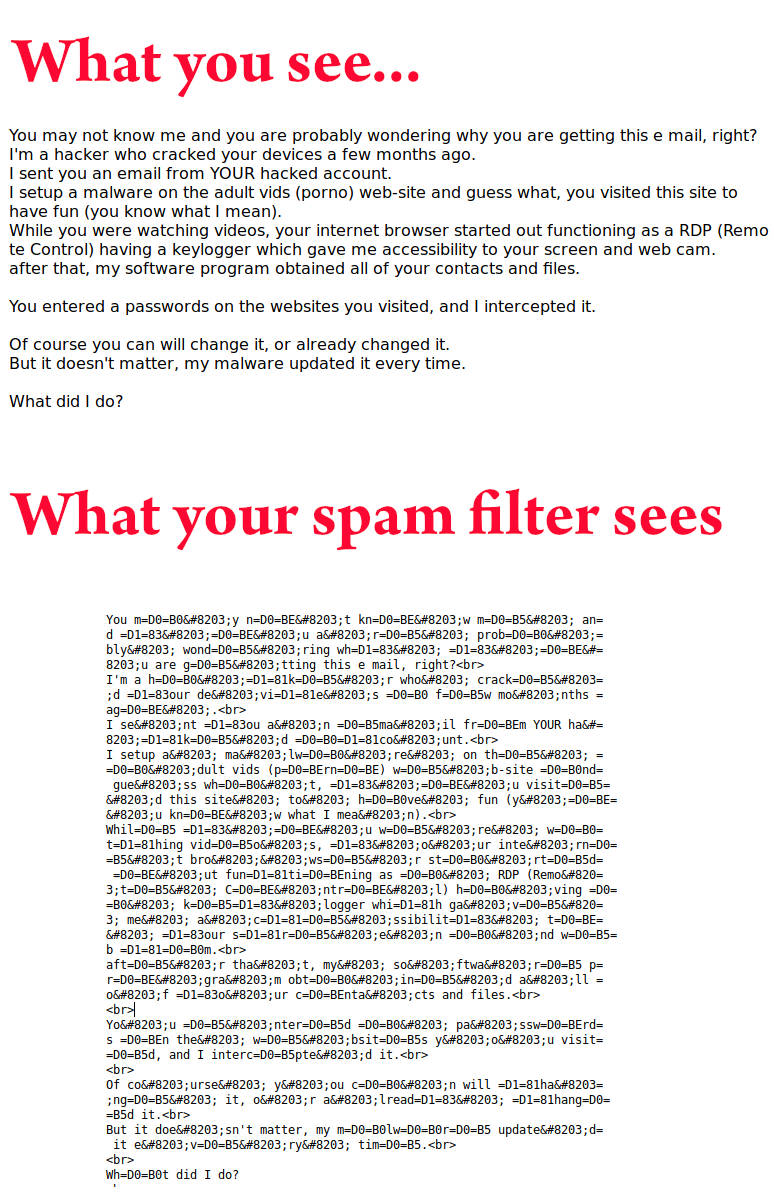 Image showing the blog item Spam messages still getting through despite your filter?